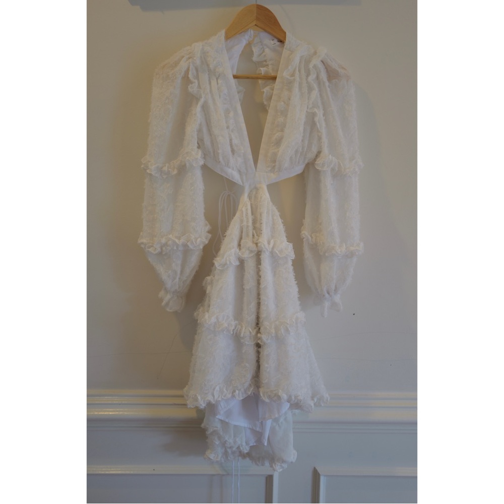 White Ruffled Dress - Picture 3 of 4